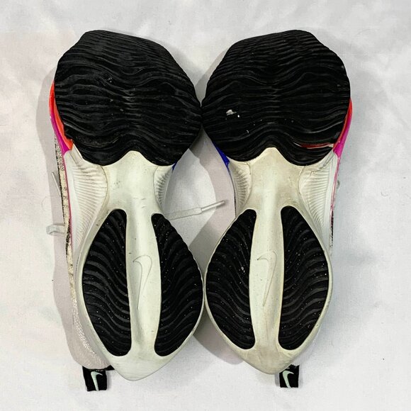 Nike Air Zoom Tempo NEXT% Flyknit White Pink Blue Men’s Running Shoes Size 8.5 - Picture 6 of 13